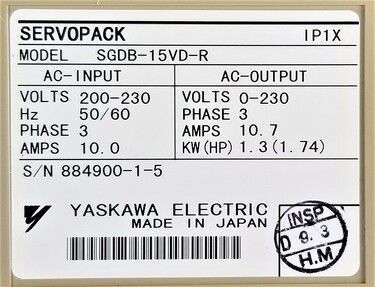 Yaskawa SGDB-15VD | In Stock Ships Overnight